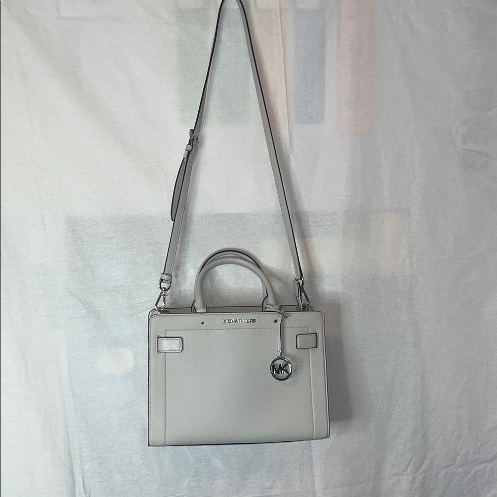 Michael Kors White Leather Satchel Crossbody